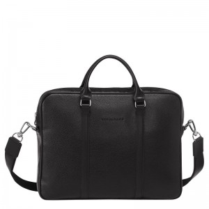 Black Longchamp Le Foulonné XS Men's Briefcase | 8140-SIDKJ
