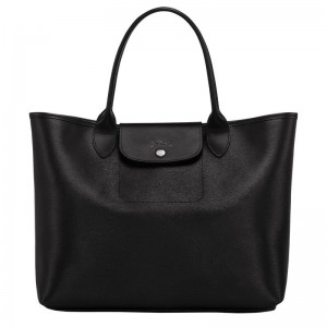 Black Longchamp Le Pliage City L Women's Tote Bags | 4270-HXROF